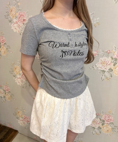 PHILLY(フィリー)の「メッセージロゴヘンリーコンパクトT(Tシャツ/カットソー・レディース・グレー/ホワイト・FREE)」の13枚目の写真