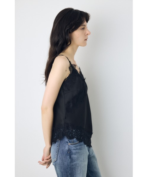 AZUL by moussy(アズールバイマウジー)の「【着丈バリエ】レースサテンアシメキャミソール(キャミソール・レディース・ブラウン/アイボリー/ブラック・SMALL/MEDIUM)」の19枚目の写真