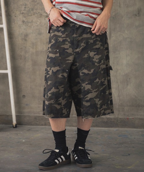 ILL'S(イルズ)の「ダブルニーカーブショーツ / DOUBLE KNEE CURVE SHORTS メンズ ウィメンズ ユニセックス(デニムパンツ・メンズ・カーキ/ブラック/ブルー・L/M)」の3枚目の写真