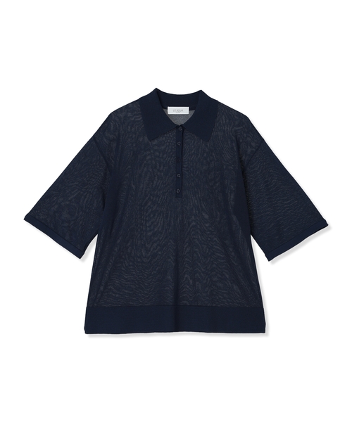 LE SOUK HOLIDAY(ルスークホリデー)の「【旬のスタイリングが叶う】半袖シアーポロニット(ニット/セーター・レディース・ブラック/ネイビー・M/L)」の20枚目の写真