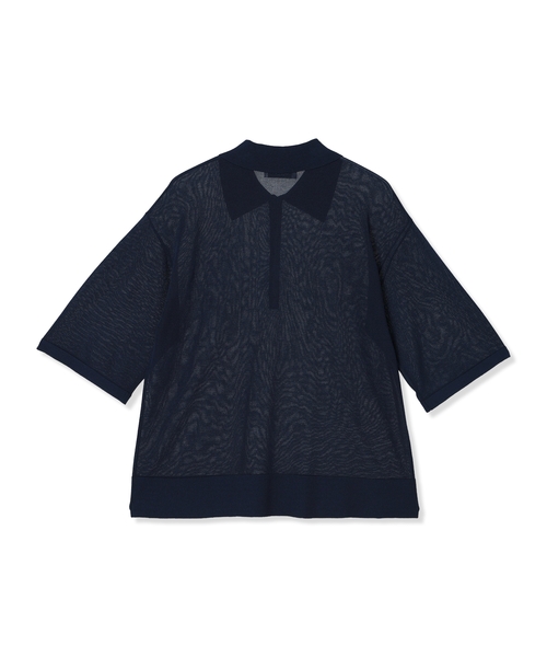 LE SOUK HOLIDAY(ルスークホリデー)の「【旬のスタイリングが叶う】半袖シアーポロニット(ニット/セーター・レディース・ブラック/ネイビー・M/L)」の21枚目の写真