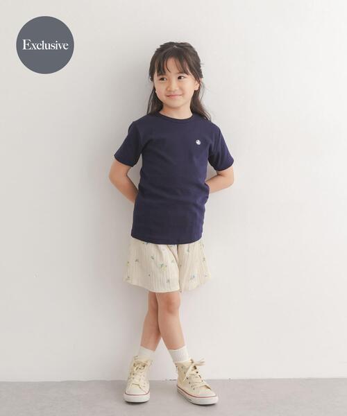 PETIT BATEAU(プチバトー)の「『別注』PETIT BATEAU×DOORS 刺繍ロゴTシャツ(Tシャツ/カットソー・キッズ・ホワイト/ネイビー/グレー・10A/8A/6A/110)」の3枚目の写真