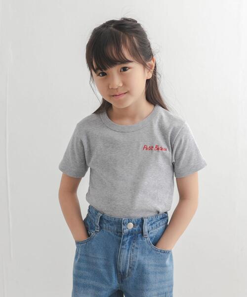 PETIT BATEAU(プチバトー)の「『別注』PETIT BATEAU×DOORS 刺繍ロゴTシャツ(Tシャツ/カットソー・キッズ・ホワイト/ネイビー/グレー・10A/8A/6A/110)」の13枚目の写真