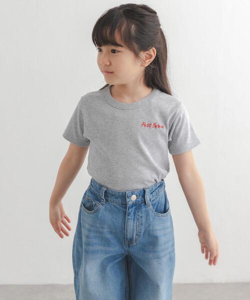 PETIT BATEAU(プチバトー)の「『別注』PETIT BATEAU×DOORS 刺繍ロゴTシャツ(Tシャツ/カットソー・キッズ・ホワイト/ネイビー/グレー・10A/8A/6A/110)」の14枚目の写真