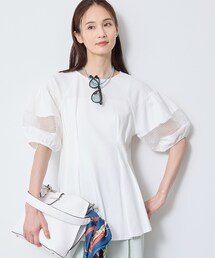 Reflect | メッシュ切り替えスリーブトップス(Tシャツ/カットソー)
