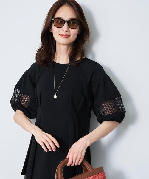 Reflect(リフレクト)の「メッシュ切り替えスリーブトップス(Tシャツ/カットソー・レディース・ホワイト/ライトブルー/ブラック・09/11/13)」の9枚目の写真