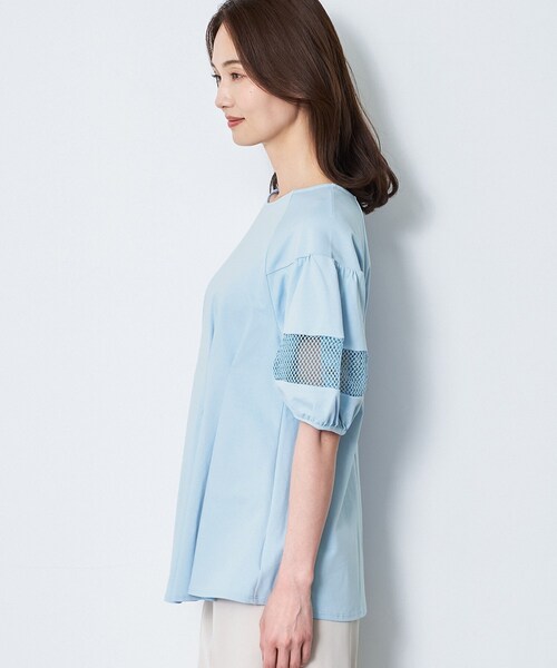 Reflect(リフレクト)の「メッシュ切り替えスリーブトップス(Tシャツ/カットソー・レディース・ホワイト/ライトブルー/ブラック・09/11/13)」の19枚目の写真