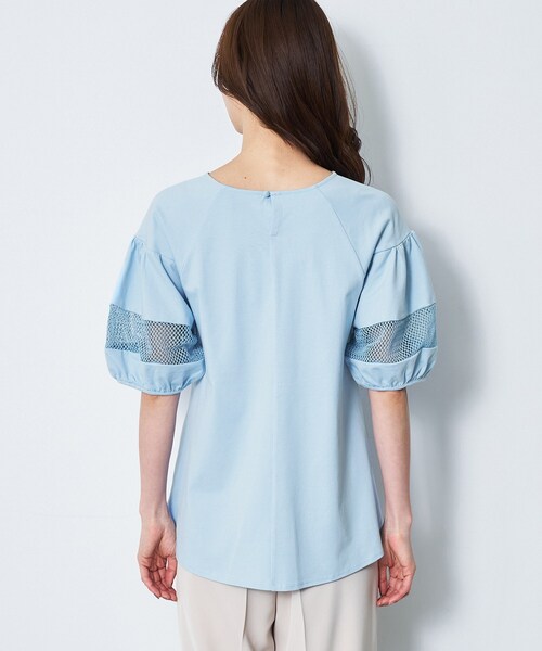 Reflect(リフレクト)の「メッシュ切り替えスリーブトップス(Tシャツ/カットソー・レディース・ホワイト/ライトブルー/ブラック・09/11/13)」の20枚目の写真