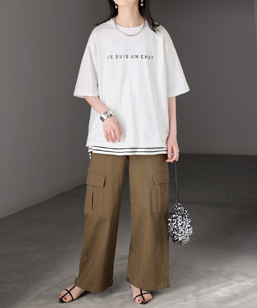 HUG.U(ハグユー)の「「体感-2℃」接触冷感 ロゴTシャツ(Tシャツ/カットソー・レディース・ブルー/ピンク/ホワイト/ダークグレー/ブラック・FREE)」の17枚目の写真