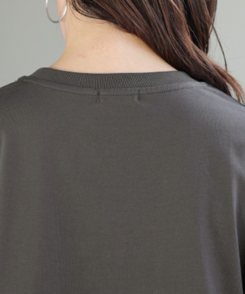 HUG.U(ハグユー)の「「体感-2℃」接触冷感 ロゴTシャツ(Tシャツ/カットソー・レディース・ブルー/ピンク/ホワイト/ダークグレー/ブラック・FREE)」の8枚目の写真