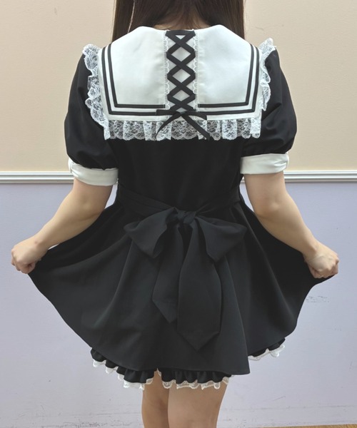 Secret Honey(シークレットハニー)の「ダブルハートボタンセーラーカラーセットアップ(セットアップ・レディース・グレー/ブラック・MEDIUM)」の18枚目の写真