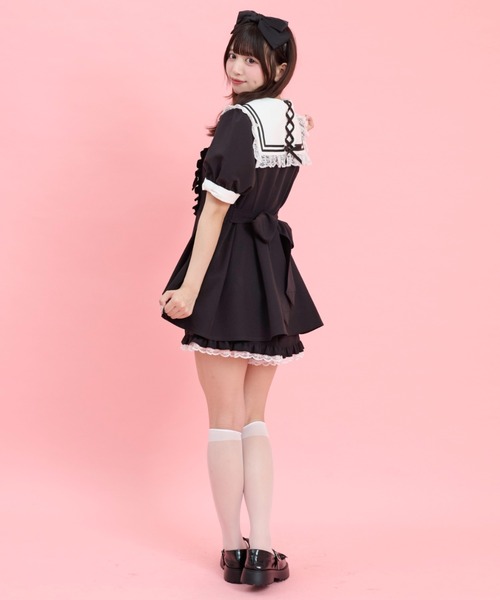 Secret Honey(シークレットハニー)の「ダブルハートボタンセーラーカラーセットアップ(セットアップ・レディース・グレー/ブラック・MEDIUM)」の8枚目の写真