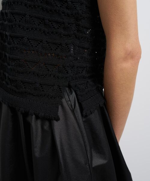 LANVIN en Bleu（ランバンオンブルー）の「レースノースリーブニット（ニット/セーター・レディース・イエロー/ブラック/オフホワイト・38）」の12枚目の写真