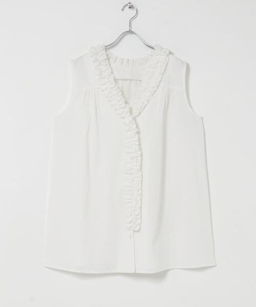 ITEMS URBANRESEARCH(アイテムズ アーバンリサーチ)の「2WAYフリルブラウス(シャツ/ブラウス・レディース・ホワイト/ブラック・FREE)」の10枚目の写真