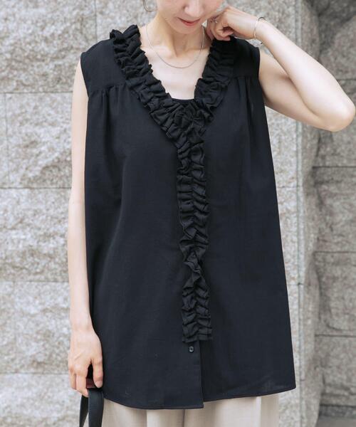 ITEMS URBANRESEARCH(アイテムズ アーバンリサーチ)の「2WAYフリルブラウス(シャツ/ブラウス・レディース・ホワイト/ブラック・FREE)」の17枚目の写真