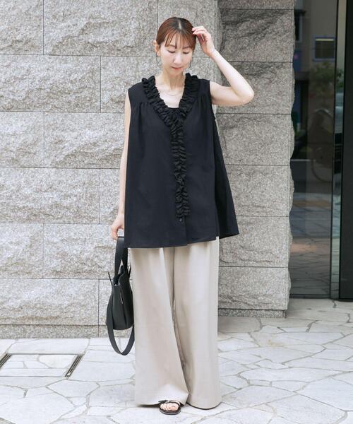 ITEMS URBANRESEARCH(アイテムズ アーバンリサーチ)の「2WAYフリルブラウス(シャツ/ブラウス・レディース・ホワイト/ブラック・FREE)」の20枚目の写真