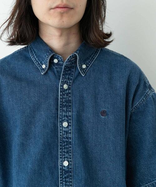 Carhartt(カーハート)の「CARHARTT SHORT-SLEEVE LUCAS SHIRTS(シャツ/ブラウス・メンズ・ブルー・MEDIUM)」の2枚目の写真