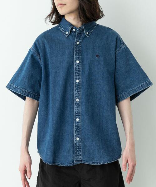 Carhartt(カーハート)の「CARHARTT SHORT-SLEEVE LUCAS SHIRTS(シャツ/ブラウス・メンズ・ブルー・MEDIUM)」の5枚目の写真