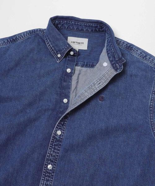 Carhartt(カーハート)の「CARHARTT SHORT-SLEEVE LUCAS SHIRTS(シャツ/ブラウス・メンズ・ブルー・MEDIUM)」の10枚目の写真