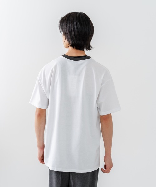 brknhome(ブロークンホーム)の「【BRKNHOME/ブロークンホーム】×【ZERO STAIN/ゼロステイン】【ホッケー風デザイン】コラボTシャツ 汗染み防止 ワンポイント オーバーサイズ(Tシャツ/カットソー・メンズ・ホワイト/チャコールグレー・MEDIUM/LARGE)」の14枚目の写真