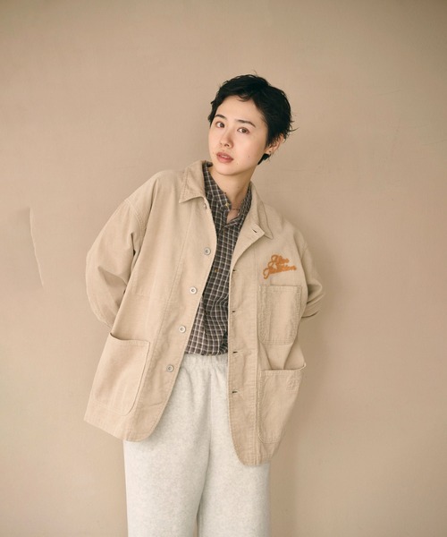 kha:ki(カーキ)の「「KHA:KI / カーキ」LOOSE CORD COVERALL(その他アウター・レディース・オフホワイト/ダークブラウン/ライトベージュ・1/2)」の1枚目の写真