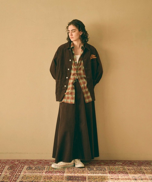 kha:ki(カーキ)の「「KHA:KI / カーキ」LOOSE CORD COVERALL(その他アウター・レディース・オフホワイト/ダークブラウン/ライトベージュ・1/2)」の5枚目の写真