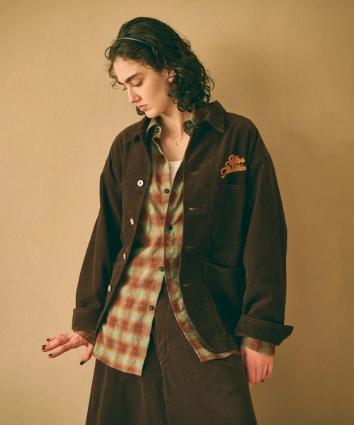 kha:ki(カーキ)の「「KHA:KI / カーキ」LOOSE CORD COVERALL(その他アウター・レディース・オフホワイト/ダークブラウン/ライトベージュ・1/2)」の10枚目の写真