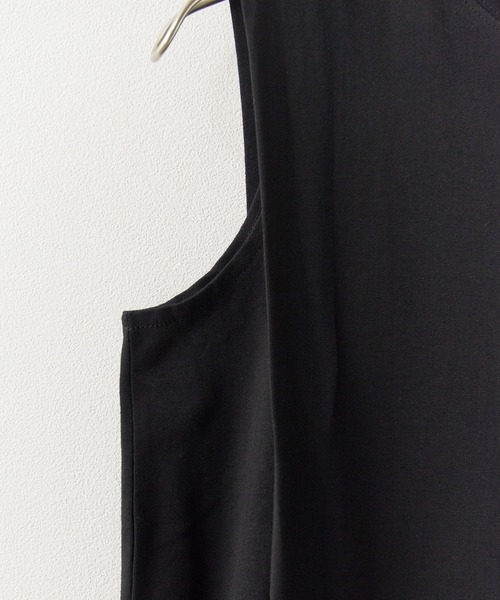 U.S. POLO ASSN.(ユーエスポロアッスン)の「U.S. POLO ASSN./ユーエスポロアッスン Shoulder-tuck dress ショルダータックワンピース ダブルホースマン刺繍 ノースリーブ Aライン カットソー Tシャツワンピース 2026年 夏 夏服(ワンピース・レディース・スミクロ/ブラウン/ベージュ・S/M/L)」の9枚目の写真