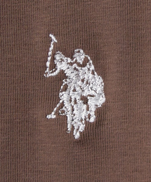 U.S. POLO ASSN.(ユーエスポロアッスン)の「U.S. POLO ASSN./ユーエスポロアッスン Shoulder-tuck dress ショルダータックワンピース ダブルホースマン刺繍 ノースリーブ Aライン カットソー Tシャツワンピース 2026年 夏 夏服(ワンピース・レディース・スミクロ/ブラウン/ベージュ・S/M/L)」の7枚目の写真