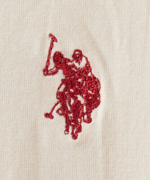 U.S. POLO ASSN.(ユーエスポロアッスン)の「U.S. POLO ASSN./ユーエスポロアッスン Shoulder-tuck dress ショルダータックワンピース ダブルホースマン刺繍 ノースリーブ Aライン カットソー Tシャツワンピース 2026年 夏 夏服(ワンピース・レディース・スミクロ/ブラウン/ベージュ・S/M/L)」の6枚目の写真