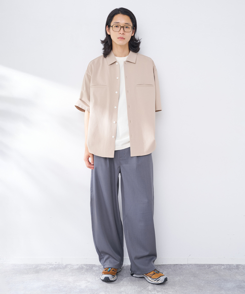 B.C STOCK(ベーセーストック)の「ハンドステッチライクシャツ(シャツ/ブラウス・メンズ・イエロー/ベージュ/チャコールグレー/カーキ・MEDIUM/LARGE)」の9枚目の写真