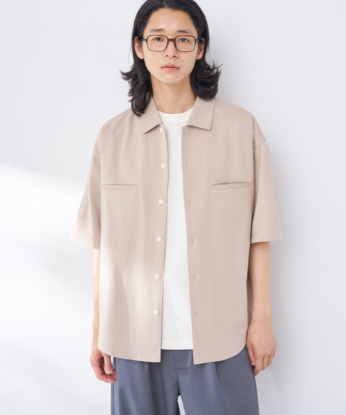 B.C STOCK(ベーセーストック)の「ハンドステッチライクシャツ(シャツ/ブラウス・メンズ・イエロー/ベージュ/チャコールグレー/カーキ・MEDIUM/LARGE)」の10枚目の写真