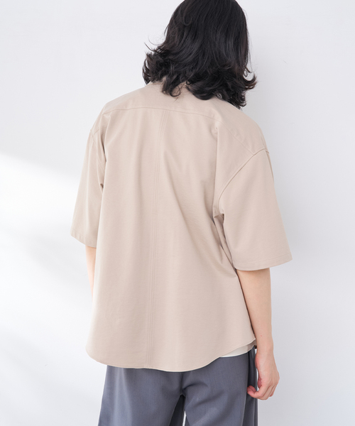 B.C STOCK(ベーセーストック)の「ハンドステッチライクシャツ(シャツ/ブラウス・メンズ・イエロー/ベージュ/チャコールグレー/カーキ・MEDIUM/LARGE)」の12枚目の写真