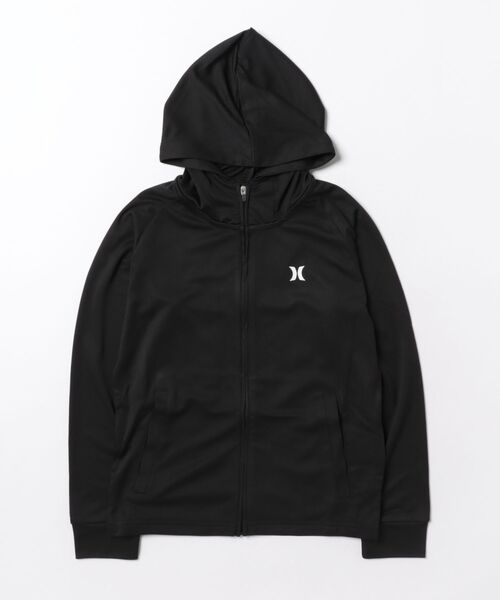 Hurley （ハーレー）の「【Hurley:ハーレー】キッズジップアップラッシュパーカー　ラッシュフーディー　BORN FROM WATER FULL ZIP HOODIE（ラッシュガード・キッズ・ホワイト/ブラック・160/130/150/140）」の8枚目の写真