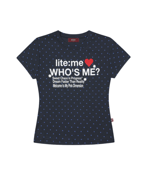 S'EST(エスイーエスティー)の「lite me Slim Fit T-shirt Navy(Tシャツ/カットソー・レディース・ネイビー・SMALL)」の1枚目の写真