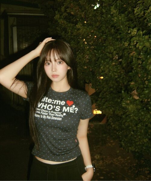 S'EST(エスイーエスティー)の「lite me Slim Fit T-shirt Navy(Tシャツ/カットソー・レディース・ネイビー・SMALL)」の3枚目の写真