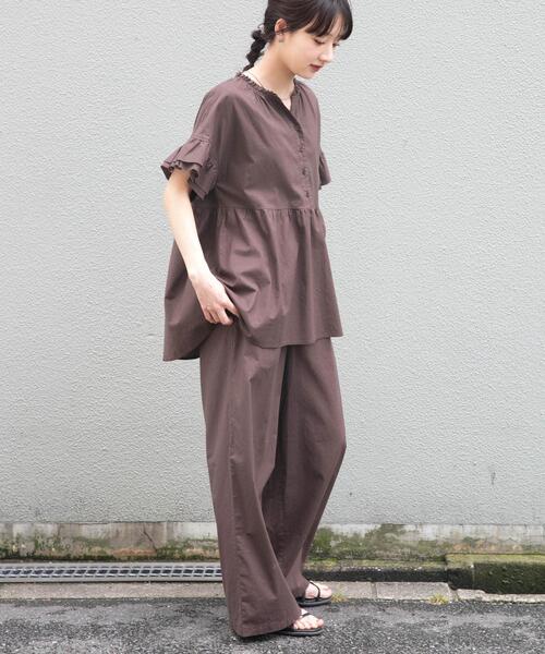 ITEMS URBANRESEARCH(アイテムズ アーバンリサーチ)の「イージーワイドパンツ(その他パンツ・レディース・ベージュ系その他/ブラウン・FREE)」の5枚目の写真