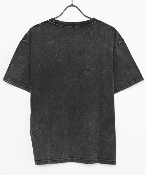 SILVER BULLET(シルバーバレット)の「『SILVER BULLET SELECT AP/シルバーバレットセレクト』フリンジデニムパッチ半袖Tシャツ(Tシャツ/カットソー・メンズ・ブラック系/ピンク/ウッドランド・L/M)」の5枚目の写真