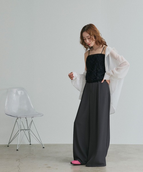 ad thie(アドティエ)の「カップ付き レース チューブトップ(チューブトップ・レディース・ブラック/オフホワイト・FREE)」の14枚目の写真