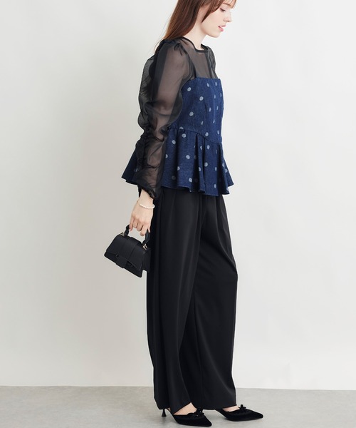 PICCIN PERLA(ピッチンペルラ)の「デニムドットビスチェ(キャミソール・レディース・ダークブルー/ライトブルー・M)」の15枚目の写真