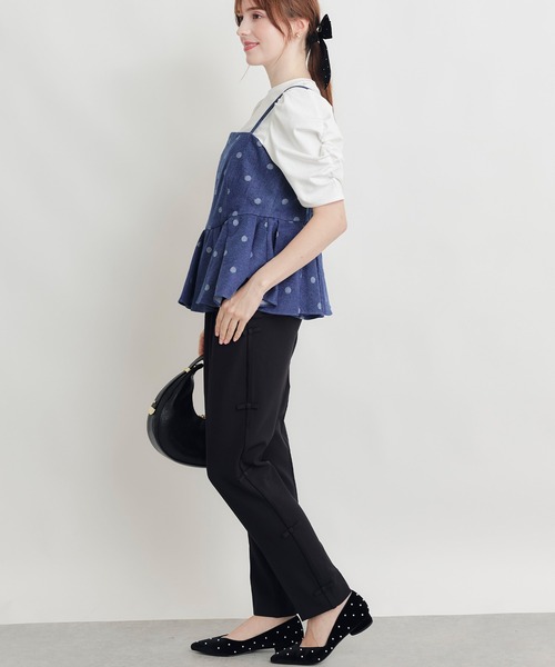 PICCIN PERLA(ピッチンペルラ)の「デニムドットビスチェ(キャミソール・レディース・ダークブルー/ライトブルー・M)」の8枚目の写真