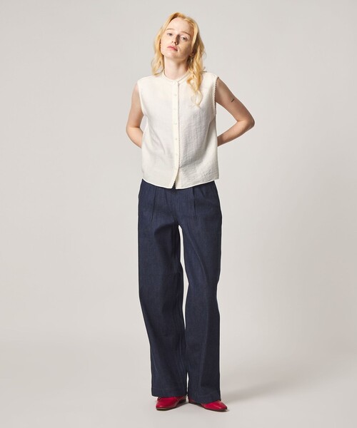 Steven Alan（スティーブンアラン）の「＜Steven Alan＞レース ノースリーブ ブラウス（シャツ/ブラウス・レディース・ブラック/オフホワイト・FREE）」の6枚目の写真