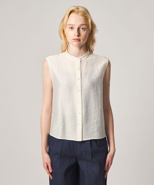 Steven Alan（スティーブンアラン）の「＜Steven Alan＞レース ノースリーブ ブラウス（シャツ/ブラウス・レディース・ブラック/オフホワイト・FREE）」の7枚目の写真