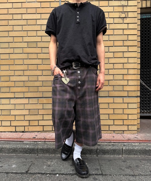 kutir(クティール)の「ASSORT CHECK STRIPE SHORTS/アソートチェックストライプジョーツ(その他パンツ・メンズ・カーキ/グレー/チャコールグレー・MEDIUM/LARGE/SMALL)」の5枚目の写真
