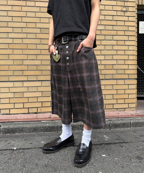 kutir(クティール)の「ASSORT CHECK STRIPE SHORTS/アソートチェックストライプジョーツ(その他パンツ・メンズ・カーキ/グレー/チャコールグレー・MEDIUM/LARGE/SMALL)」の7枚目の写真