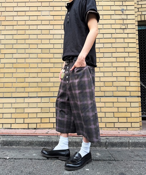 kutir(クティール)の「ASSORT CHECK STRIPE SHORTS/アソートチェックストライプジョーツ(その他パンツ・メンズ・カーキ/グレー/チャコールグレー・MEDIUM/LARGE/SMALL)」の8枚目の写真