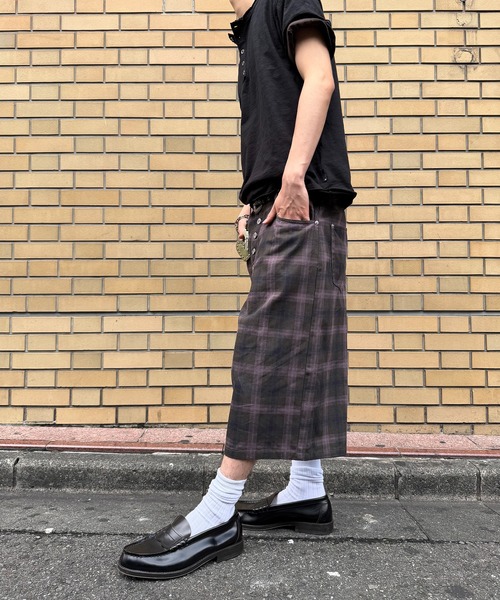 kutir(クティール)の「ASSORT CHECK STRIPE SHORTS/アソートチェックストライプジョーツ(その他パンツ・メンズ・カーキ/グレー/チャコールグレー・MEDIUM/LARGE/SMALL)」の9枚目の写真
