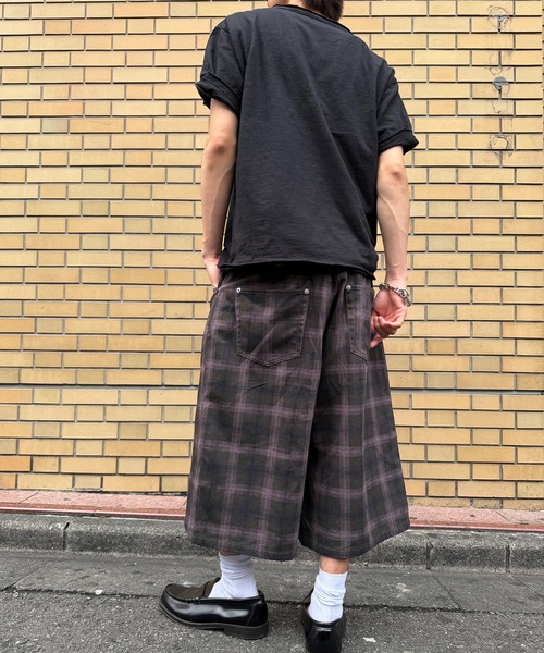 kutir(クティール)の「ASSORT CHECK STRIPE SHORTS/アソートチェックストライプジョーツ(その他パンツ・メンズ・カーキ/グレー/チャコールグレー・MEDIUM/LARGE/SMALL)」の10枚目の写真