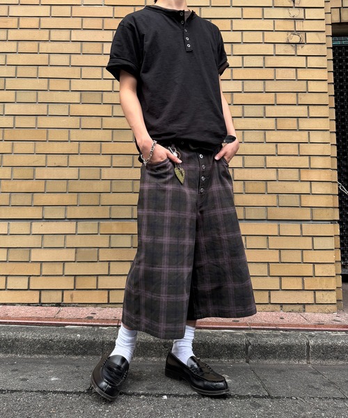 kutir(クティール)の「ASSORT CHECK STRIPE SHORTS/アソートチェックストライプジョーツ(その他パンツ・メンズ・カーキ/グレー/チャコールグレー・MEDIUM/LARGE/SMALL)」の11枚目の写真