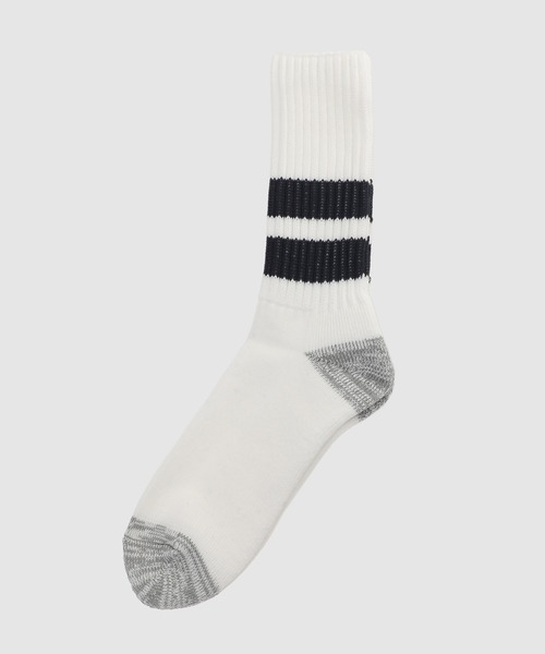 COMME des GARCONS HOMME（コム デ ギャルソン・オム）の「RIB LINE COTTON SOCKS（ソックス/靴下・メンズ・ホワイト系その他/グレー系その他/ベージュ系その他・ONE SIZE）」の2枚目の写真